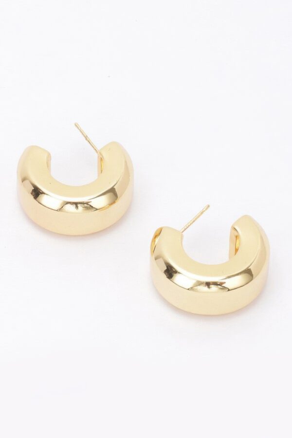 Gold-Plated Metal Earrings – Minimalist 1″ Design