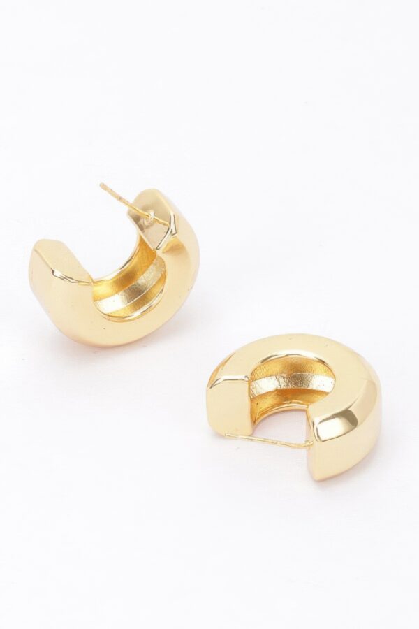Gold-Plated Metal Earrings – Minimalist 1″ Design