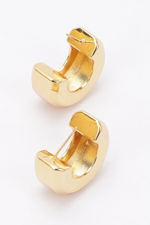 Gold-Plated Metal Earrings – Minimalist 1″ Design