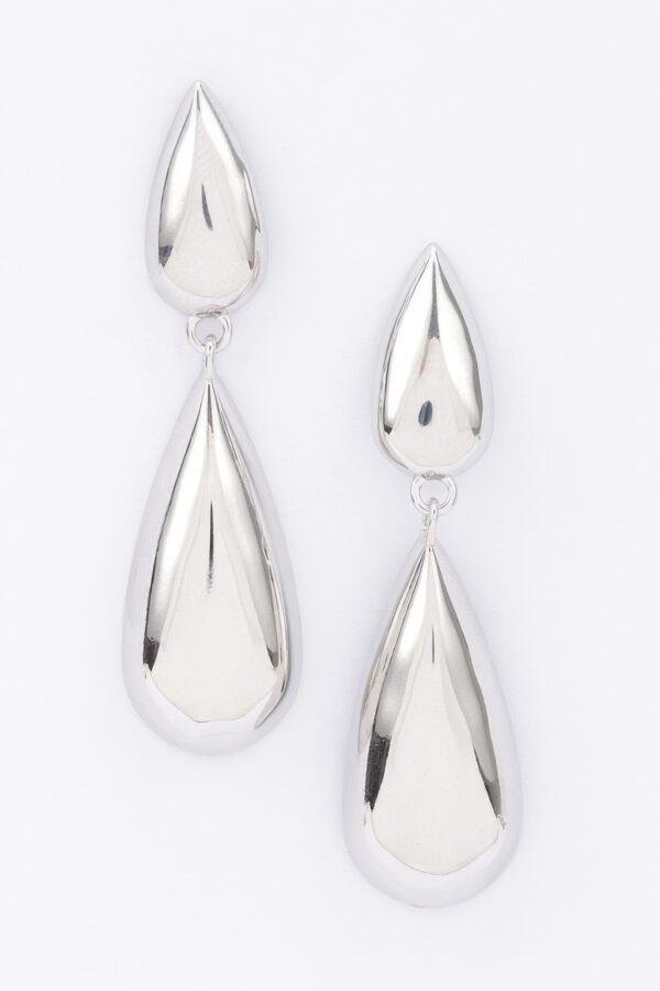 Gold-Plated Elongated Metal Earrings
