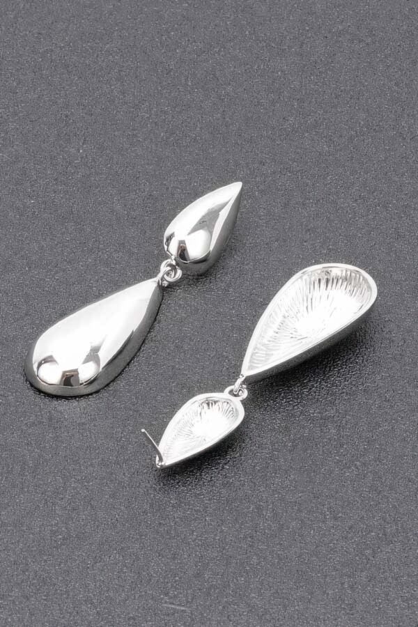 Gold-Plated Elongated Metal Earrings