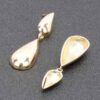 Gold-Plated Elongated Metal Earrings