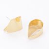 Gold-Plated Metal Stud Earring – Polished Minimalist