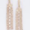 Rhinestone Row Drop Earrings – Sparkling Clear