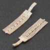 Rhinestone Row Drop Earrings – Sparkling Clear