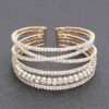 Rhinestone Bracelet – Row of Clear Stones in Gold or Silver