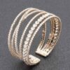 Rhinestone Bracelet – Row of Clear Stones in Gold or Silver