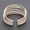 Rhinestone Bracelet – Row of Clear Stones in Gold or Silver