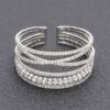 Rhinestone Bracelet – Row of Clear Stones in Gold or Silver