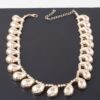 Double Link Chain Choker – Layered Metal Necklace, Gold