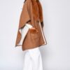 Faux Fur Collar Kimono – Plush Collar Wrap in Camel or Gray