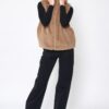 Solid Faux Fur Vest – Plush Relaxed-Fit in Beige or Taupe