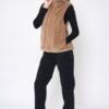 Solid Faux Fur Vest – Plush Relaxed-Fit in Beige or Taupe