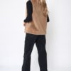 Solid Faux Fur Vest – Plush Relaxed-Fit in Beige or Taupe