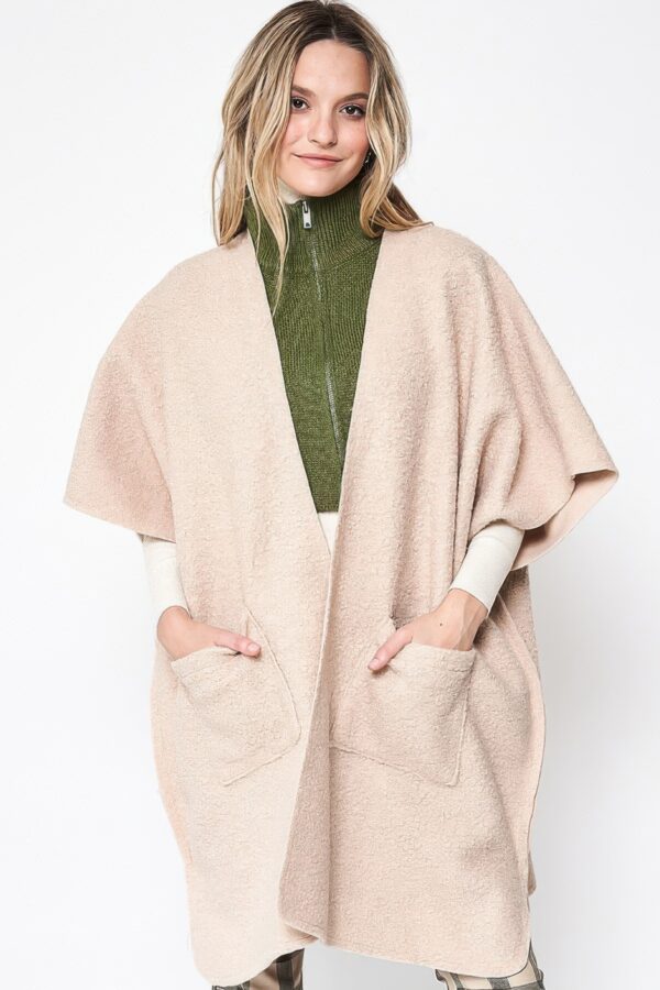 Open Front Pocket Kimono – Lightweight Draped Layer