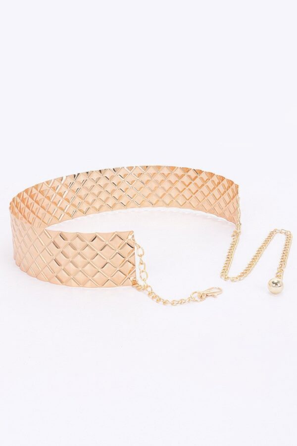 Metal Waist Belt – Polished Iron Finish (Gold, Silver)