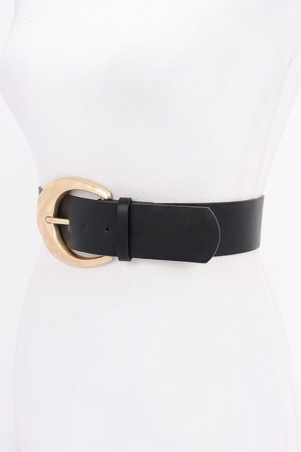 Metal Buckle PU Belt – Sleek Minimalist Belt