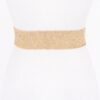 Textured Elastic Faux Straw Belt with Metal Buckle