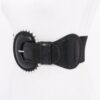 Pearl-Accent Metallic PU Wide Elastic Belt
