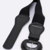 Pearl-Accent Metallic PU Wide Elastic Belt