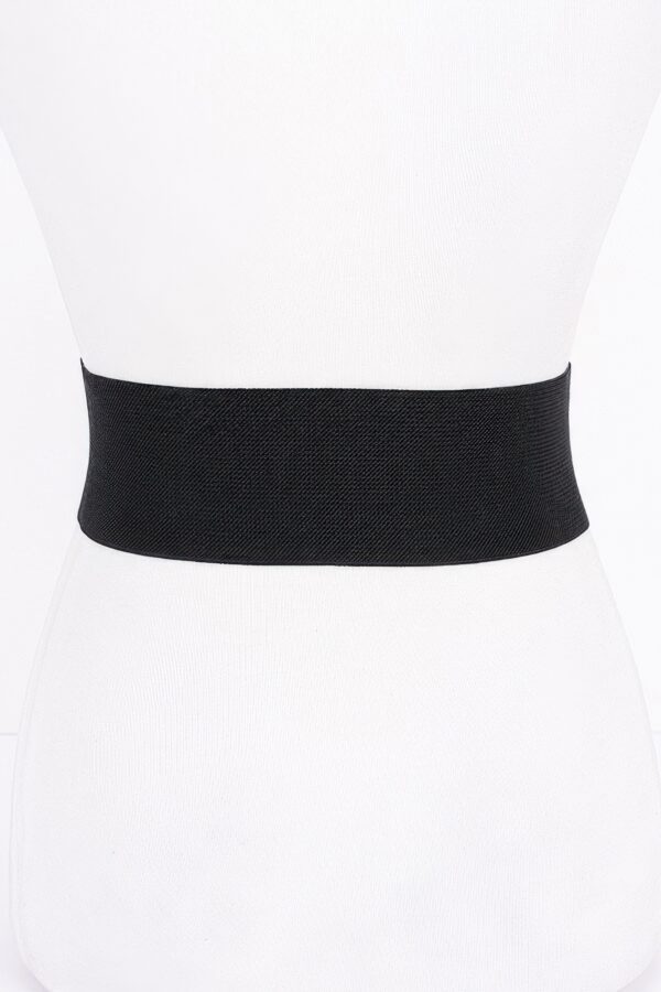Pearl-Accent Metallic PU Wide Elastic Belt