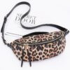 Faux Leather Leopard Crossbody Bag – Mixed Metal Accents