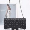 Metallic Acrylic Flap Bag with Mixed Metal Accents