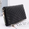 Quilted Faux Leather Half-Fold Clutch – Black, Nude, White