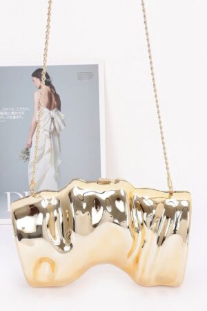 Acrylic Case Bag – Transparent Box Clutch with Metal Accents