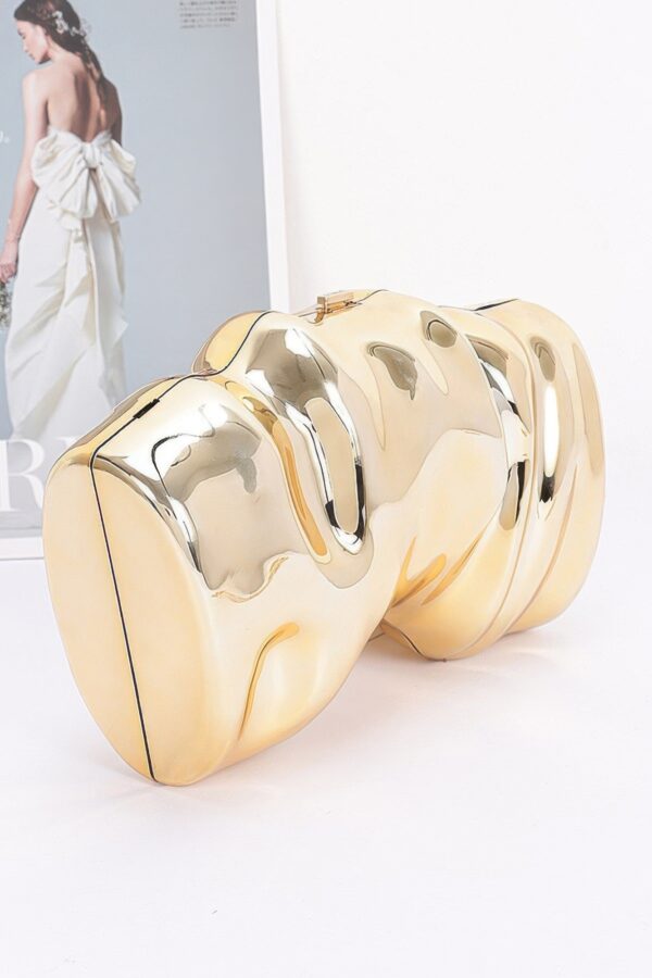 Acrylic Case Bag – Transparent Box Clutch with Metal Accents