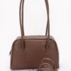 Faux Leather Sport Bag with Mixed Metal Accents