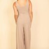 Sleeveless Tank Wide-Leg Jumpsuit – Scoop Neck