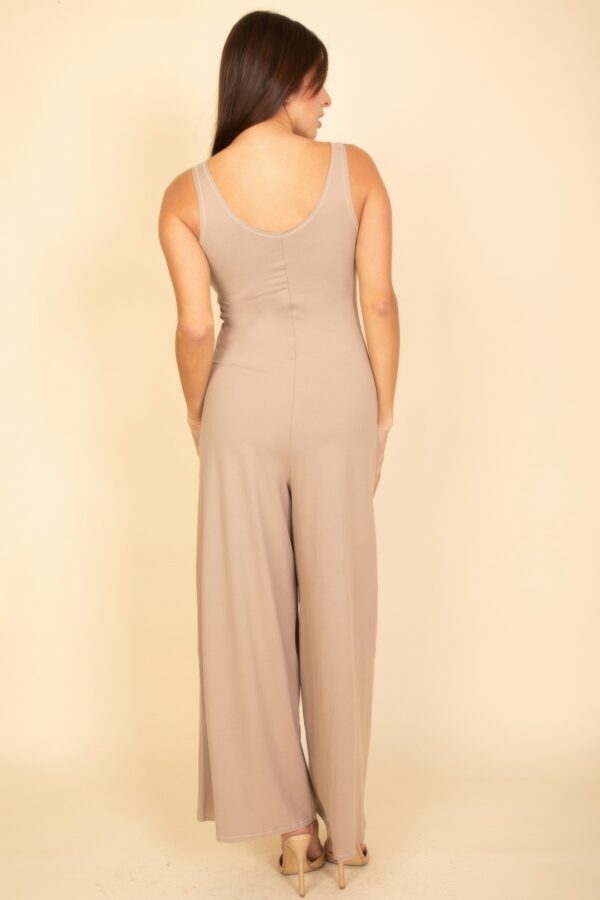 Sleeveless Tank Wide-Leg Jumpsuit – Scoop Neck