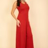 Sleeveless Tank Wide-Leg Jumpsuit – Scoop Neck