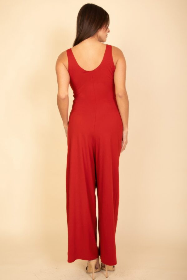 Sleeveless Tank Wide-Leg Jumpsuit – Scoop Neck