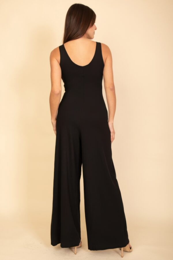 Sleeveless Tank Wide-Leg Jumpsuit – Scoop Neck