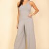 Sleeveless Tank Wide-Leg Jumpsuit – Scoop Neck