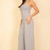 Sleeveless Tank Wide-Leg Jumpsuit – Scoop Neck