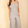 Sleeveless Tank Wide-Leg Jumpsuit – Scoop Neck