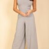Sleeveless Tank Wide-Leg Jumpsuit – Scoop Neck