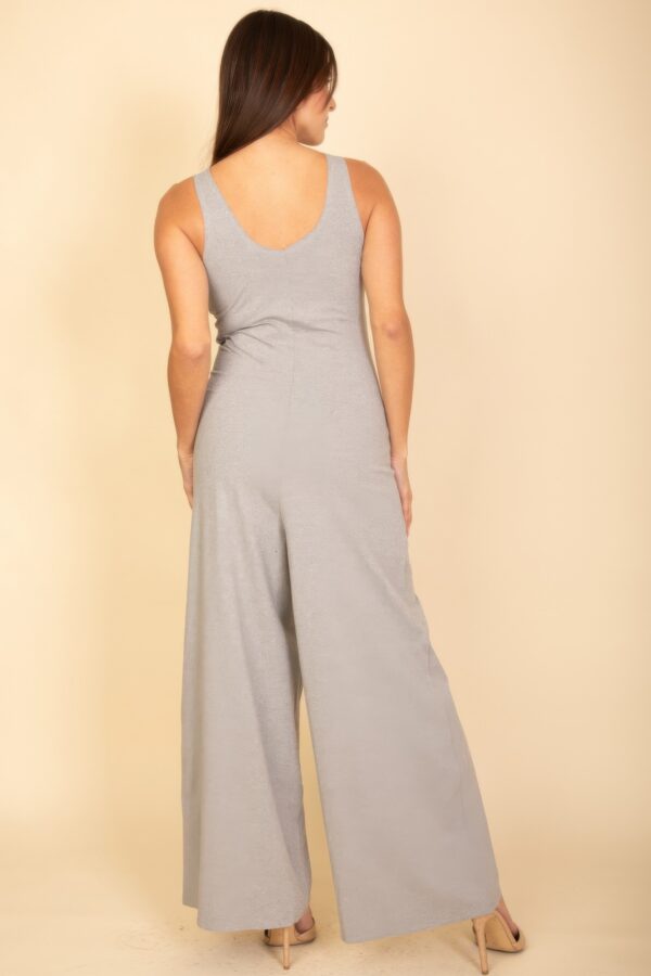 Sleeveless Tank Wide-Leg Jumpsuit – Scoop Neck