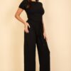 Relaxed Fit Top & High-Waist Wide-Leg Pants Set