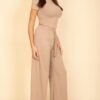 Relaxed Fit Top & High-Waist Wide-Leg Pants Set
