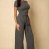 Relaxed Fit Top & High-Waist Wide-Leg Pants Set