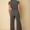 Relaxed Fit Top & High-Waist Wide-Leg Pants Set