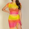 Sheer Mesh Short-Sleeve Crop Top – Lightweight
