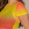 Sheer Mesh Short-Sleeve Crop Top – Lightweight