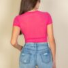Sheer Mesh Short-Sleeve Crop Top – Lightweight