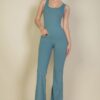 Flare-Leg Sports Jumpsuit – 4-Way Stretch