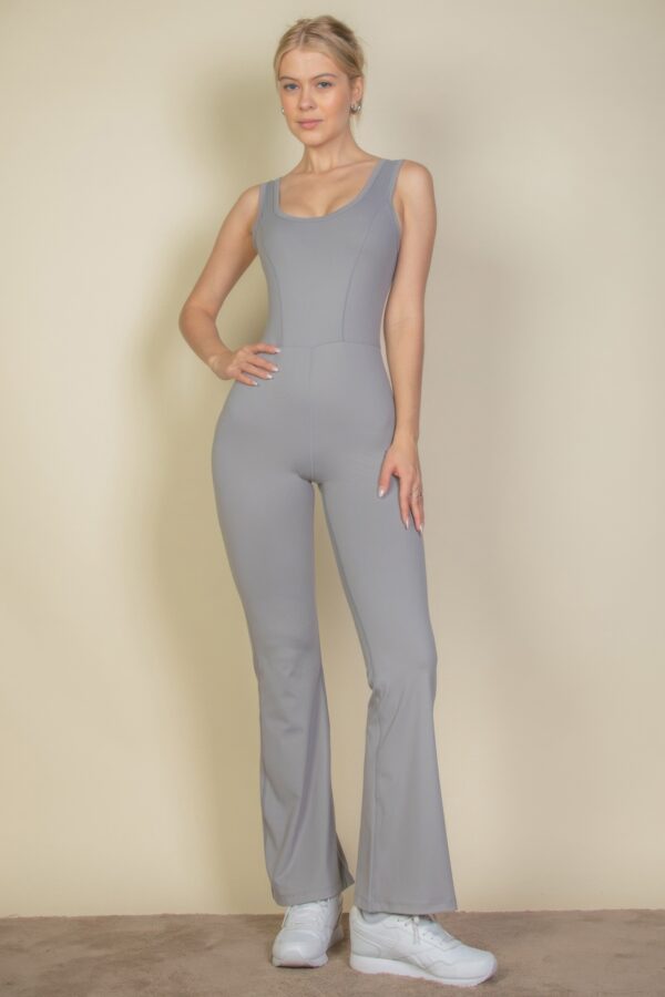 Flare-Leg Sports Jumpsuit – 4-Way Stretch